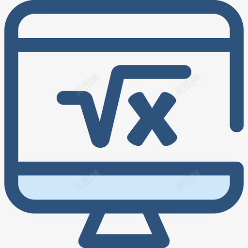 数学学校集合5蓝色图标svg_新图网 https://ixintu.com 学校集合5 数学 蓝色