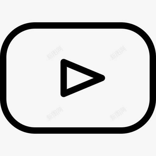 Youtube社交媒体标识元素线性图标svg_新图网 https://ixintu.com Youtube 社交媒体标识元素 线性