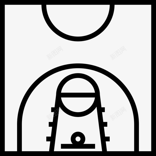篮球运动5直线型图标svg_新图网 https://ixintu.com 直线型 篮球 运动5