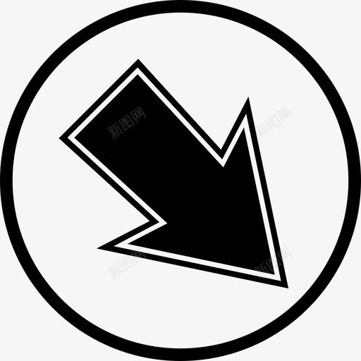 交通箭头标志方向图标svg_新图网 https://ixintu.com 交通 交通标志 指针 方向 箭头标志