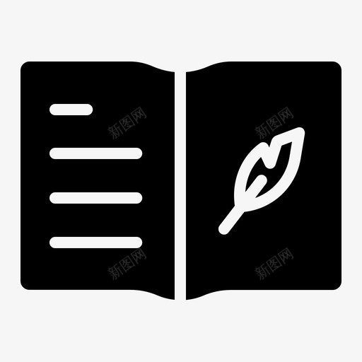 书页书教育图标svg_新图网 https://ixintu.com 书 书页 教育 笔记本 羽毛