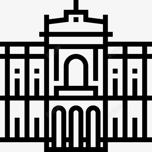 慈善剧场兰德尔马克3线性图标svg_新图网 https://ixintu.com 兰德尔马克3 慈善剧场 线性