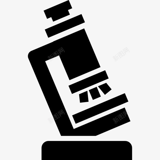 显微镜化学元素填充图标svg_新图网 https://ixintu.com 化学元素 填充 显微镜