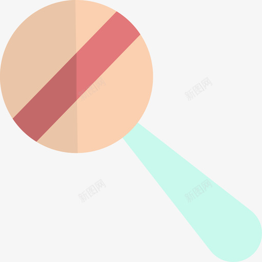 拨浪鼓婴儿和玩具2扁平图标svg_新图网 https://ixintu.com 婴儿和玩具2 扁平 拨浪鼓