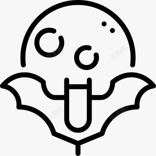 蝙蝠万圣节元素3直线型图标svg_新图网 https://ixintu.com 万圣节元素3 直线型 蝙蝠