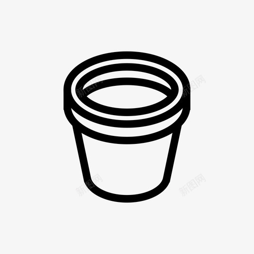 锅容器植物盆图标svg_新图网 https://ixintu.com 容器 平底船 植物盆 浴缸 锅