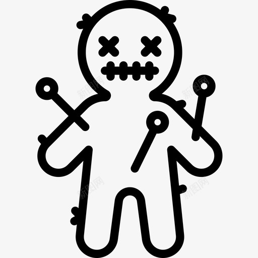伏都教娃娃万圣节22直系图标svg_新图网 https://ixintu.com 万圣节22 伏都教娃娃 直系