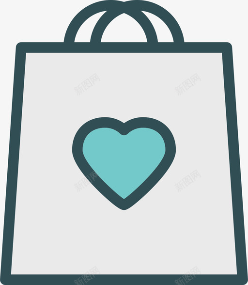 购物袋love3线性颜色图标svg_新图网 https://ixintu.com love3 线性颜色 购物袋
