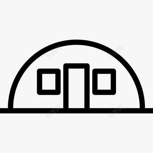 掩体建筑汇编线性图标svg_新图网 https://ixintu.com 建筑汇编 掩体 线性