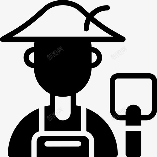 农夫耕作4填充图标svg_新图网 https://ixintu.com 农夫 填充 耕作4