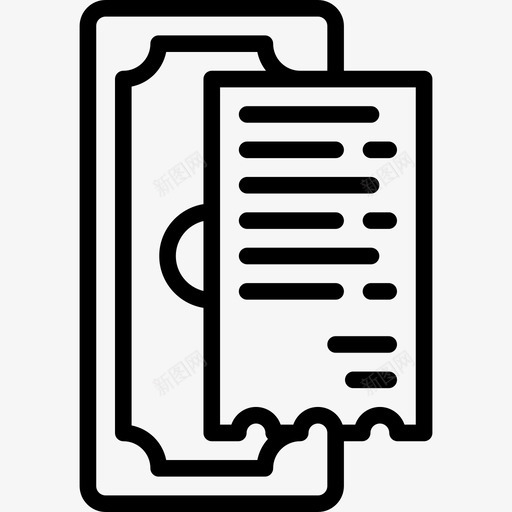 发票餐厅要素2直线图标svg_新图网 https://ixintu.com 发票 直线 餐厅要素2