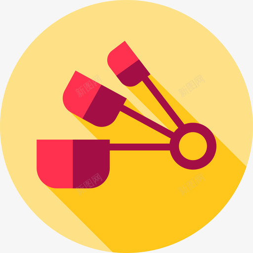 测量匙厨房用具2扁平图标svg_新图网 https://ixintu.com 厨房用具2 扁平 测量匙