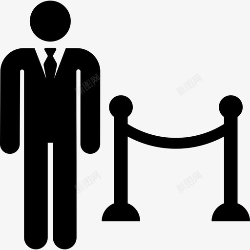 门卫城市象形图填充图标svg_新图网 https://ixintu.com 城市象形图 填充 门卫
