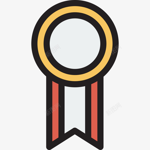 奖章选票和问候3线颜色图标svg_新图网 https://ixintu.com 奖章 线颜色 选票和问候3