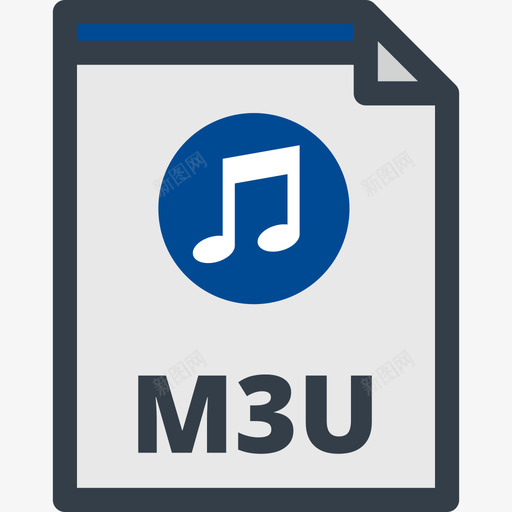 M3u文件类型2线性颜色图标svg_新图网 https://ixintu.com M3u 文件类型2 线性颜色