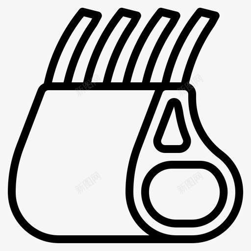 羊羔肉食品配料图标svg_新图网 https://ixintu.com 羊羔肉 羊肉 肋骨 配料 食品 食品和饮料001