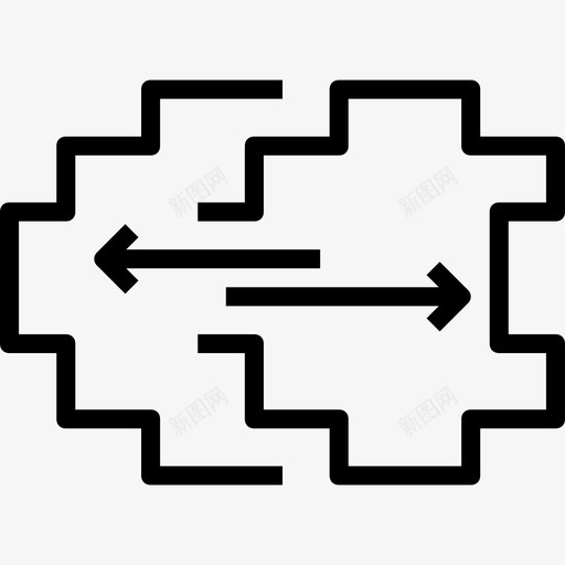 解决方案业务和技术收集线性图标svg_新图网 https://ixintu.com 业务和技术收集 线性 解决方案