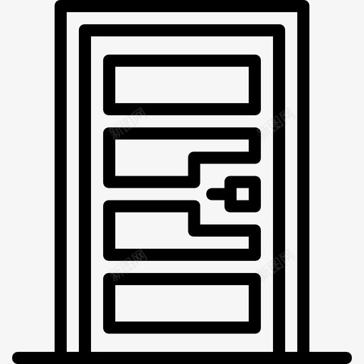 直线结构门图标svg_新图网 https://ixintu.com 直线结构门