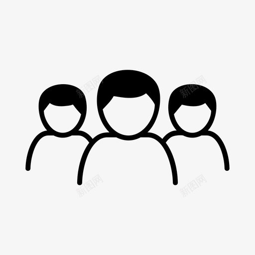 人群社区领导图标svg_新图网 https://ixintu.com 人群 团队 社区 领导