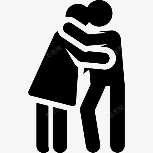 拥抱爱情故事象形图充满图标svg_新图网 https://ixintu.com 充满 拥抱 爱情故事象形图