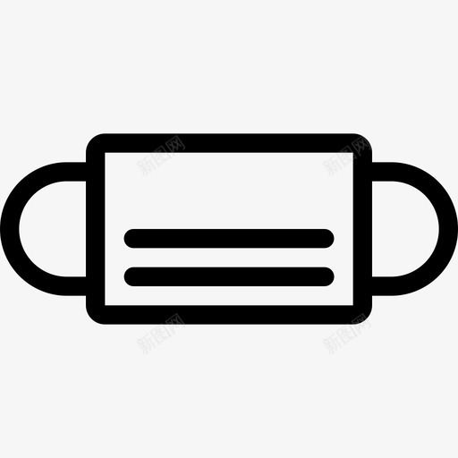 口罩医用和牙科2线状图标svg_新图网 https://ixintu.com 医用和牙科2 口罩 线状