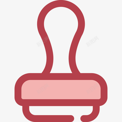 邮票商务和办公室2红色图标svg_新图网 https://ixintu.com 商务和办公室2 红色 邮票