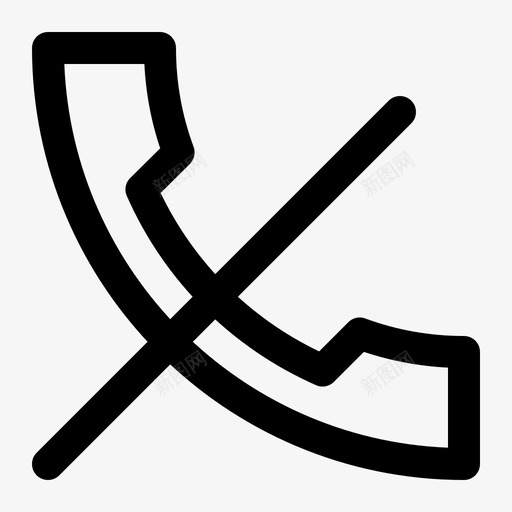 取消禁止呼叫电话接收器图标svg_新图网 https://ixintu.com 取消 电话接收器 禁止 禁止呼叫 网络和通信线路图标设置