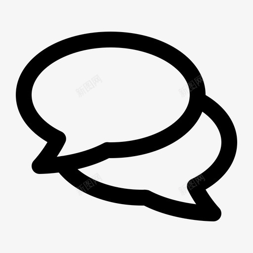对话聊天讨论图标svg_新图网 https://ixintu.com 对话 椭圆 消息 网络和通信线路图标集 聊天 讨论 语音气泡