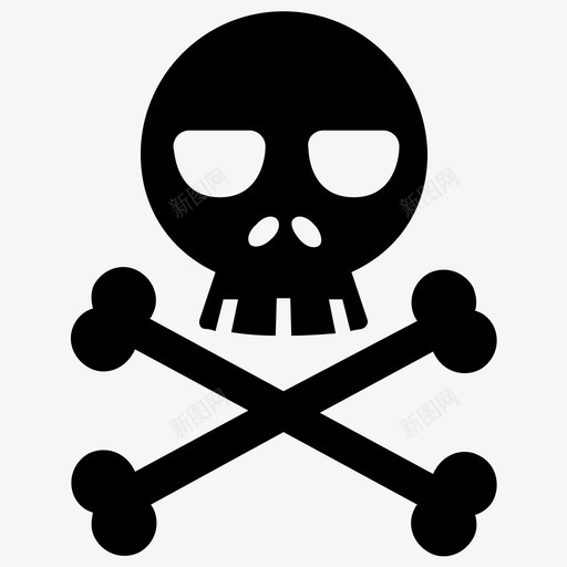 危险骨头快乐罗杰图标svg_新图网 https://ixintu.com 危险 快乐罗杰 技术雕文图标 有毒 骨头 骷髅