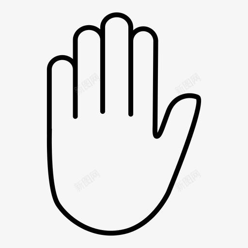 停挡手图标svg_新图网 https://ixintu.com 停 手 挡