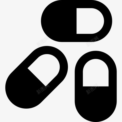 药丸健身和器械实心填充图标svg_新图网 https://ixintu.com 健身和器械实心 填充 药丸
