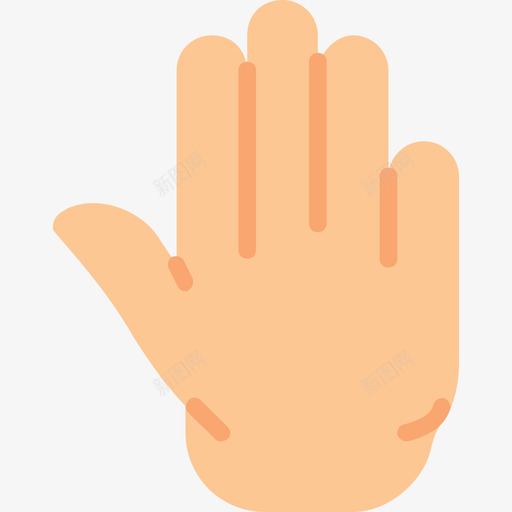 保持手势6平放图标svg_新图网 https://ixintu.com 保持 平放 手势6