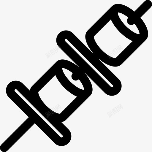 Brochette野餐和烧烤图标集线性svg_新图网 https://ixintu.com Brochette 线性 野餐和烧烤图标集