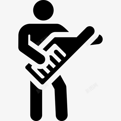 Keytar音乐家人类象形图填充图标svg_新图网 https://ixintu.com Keytar 填充 音乐家人类象形图