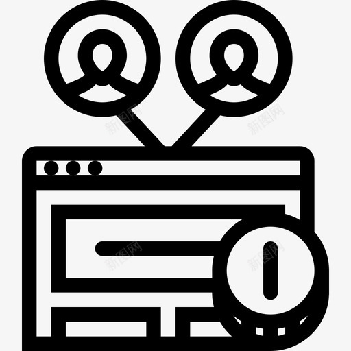 浏览器商务和搜索引擎优化2线性图标svg_新图网 https://ixintu.com 商务和搜索引擎优化2 浏览器 线性