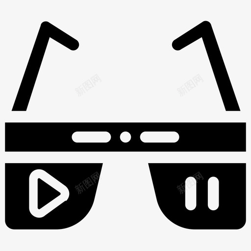 智能眼镜3d眼镜虚拟眼镜图标svg_新图网 https://ixintu.com 3d眼镜 人工智能字形图标 智能眼镜 虚拟眼镜 虚拟耳机