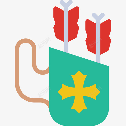 箭袋中世纪3扁平图标svg_新图网 https://ixintu.com 中世纪3 扁平 箭袋