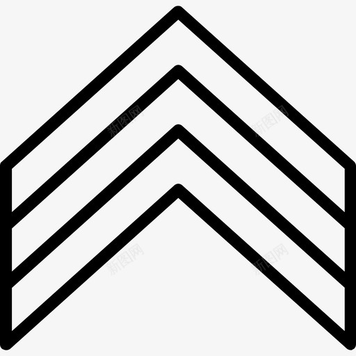 V形陆军徽章2直线型图标svg_新图网 https://ixintu.com V形 直线型 陆军徽章2