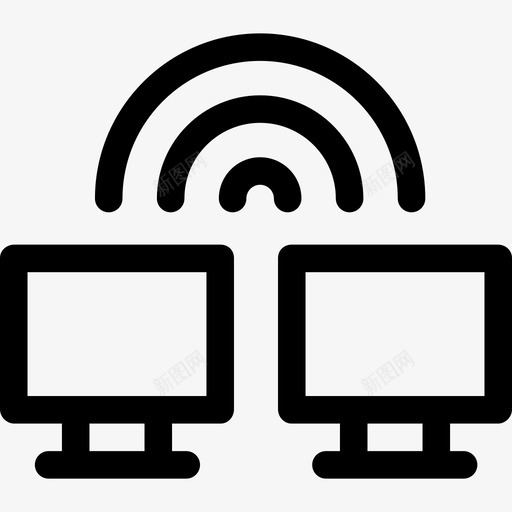 网络工作效率6线性图标svg_新图网 https://ixintu.com 工作效率6 线性 网络