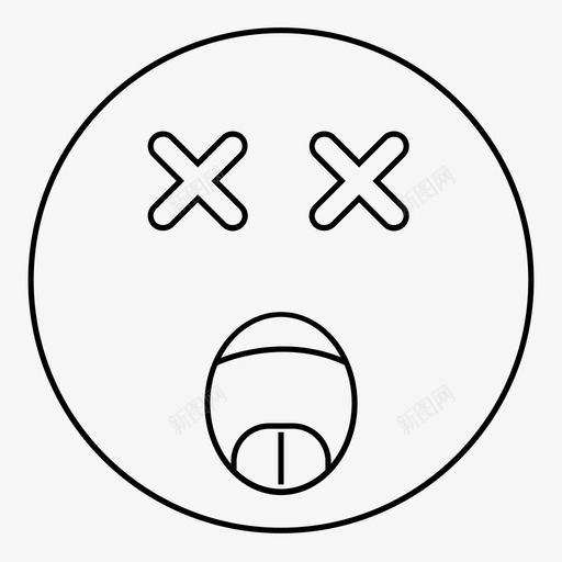 死脸表情笑脸图标svg_新图网 https://ixintu.com 死脸 笑脸 表情