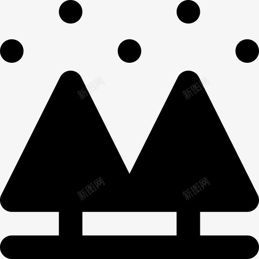 下雪风景设定填充图标svg_新图网 https://ixintu.com 下雪 填充 风景设定