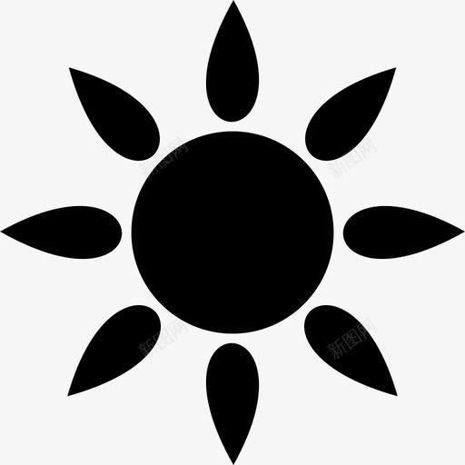 太阳花图标svg_新图网 https://ixintu.com 太阳 花