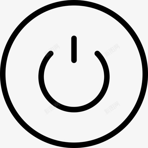 电源按钮箭头3线性图标svg_新图网 https://ixintu.com 电源按钮 箭头3 线性