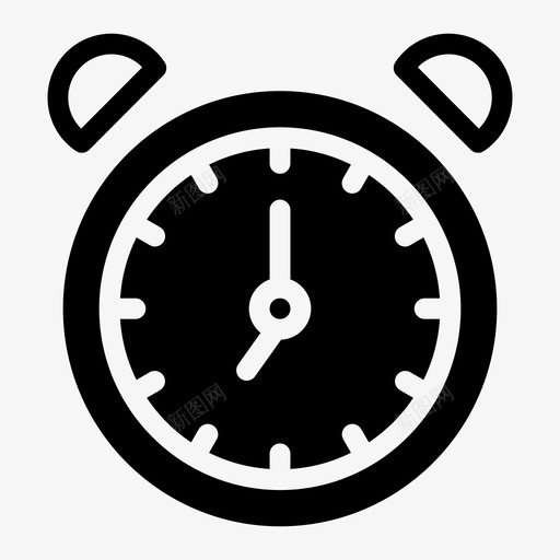 闹钟七点钟时间图标svg_新图网 https://ixintu.com 七点半 七点钟 手表 时间 闹钟