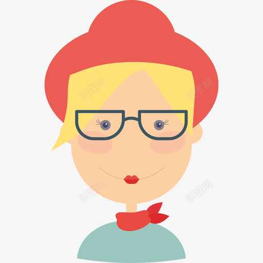 女孩人物用户头像集图标svg_新图网 https://ixintu.com 人物 女孩 用户头像集
