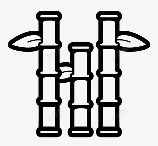竹林竹子植物竹竿图标svg_新图网 https://ixintu.com 竹子植物 竹子符号 竹林 竹竿