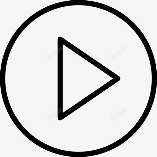 播放按钮基本设置2线性图标svg_新图网 https://ixintu.com 基本设置2 播放按钮 线性