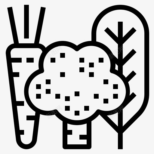 蔬菜食品健康食品图标svg_新图网 https://ixintu.com 健康食品 沙拉 蔬菜 食品 食品和饮料001