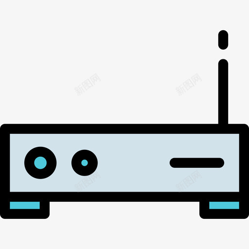 调制解调器电子3线性颜色图标svg_新图网 https://ixintu.com 电子3 线性颜色 调制解调器
