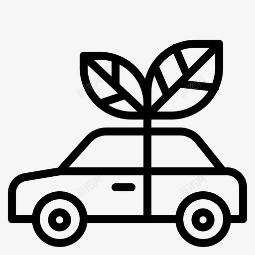 绿色车辆汽车生态图标svg_新图网 https://ixintu.com eco001 汽车 生态 电动 绿色车辆